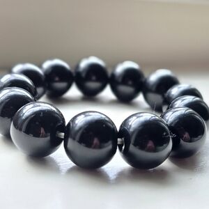 Black Beaded Bracelet